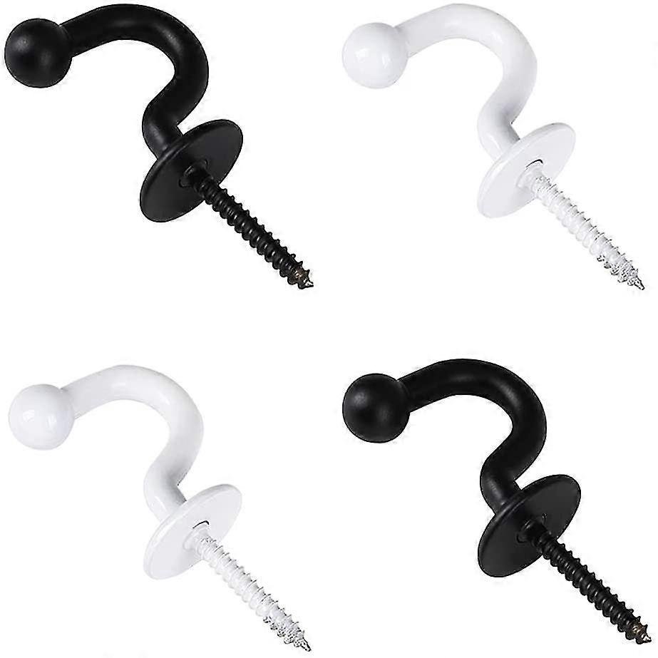 4 Pcs Curtain Hooks, U Style Curtain Tieback Hooks, Decorative Curtain Tieback Wall Hooks, Curtain