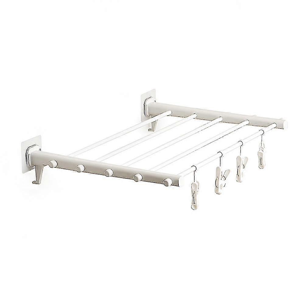 Wall Mounted Collapsible Laundry Clothes Drying Rack Hidden Simple Clothes Drying Rack