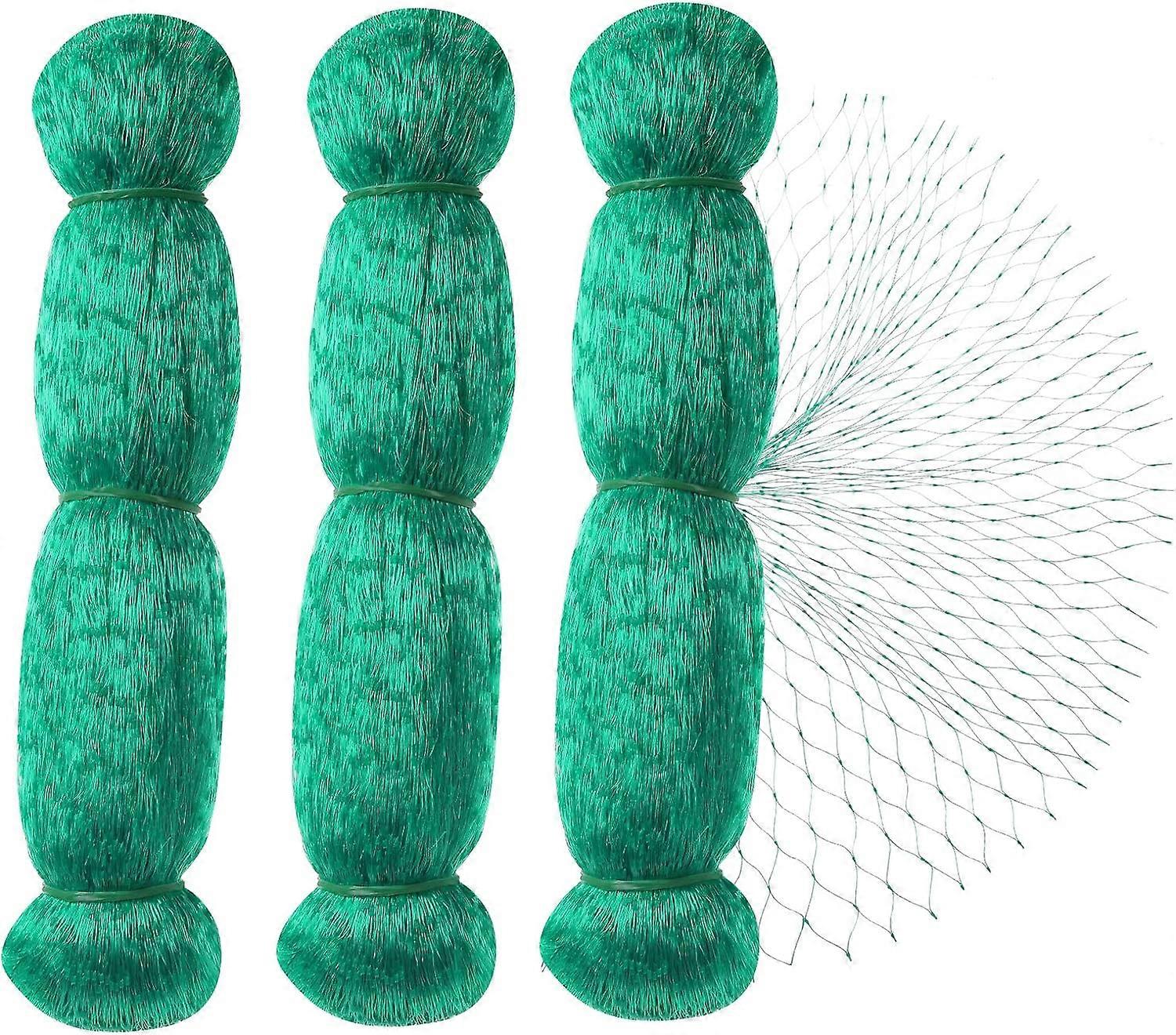 Anti Bird Netting,3pcs 2*10m Green Garden Bird Netting for Plant Protection Netting,Protect Plants, Fruits, Flowers and Vegetables,15mm Mesh