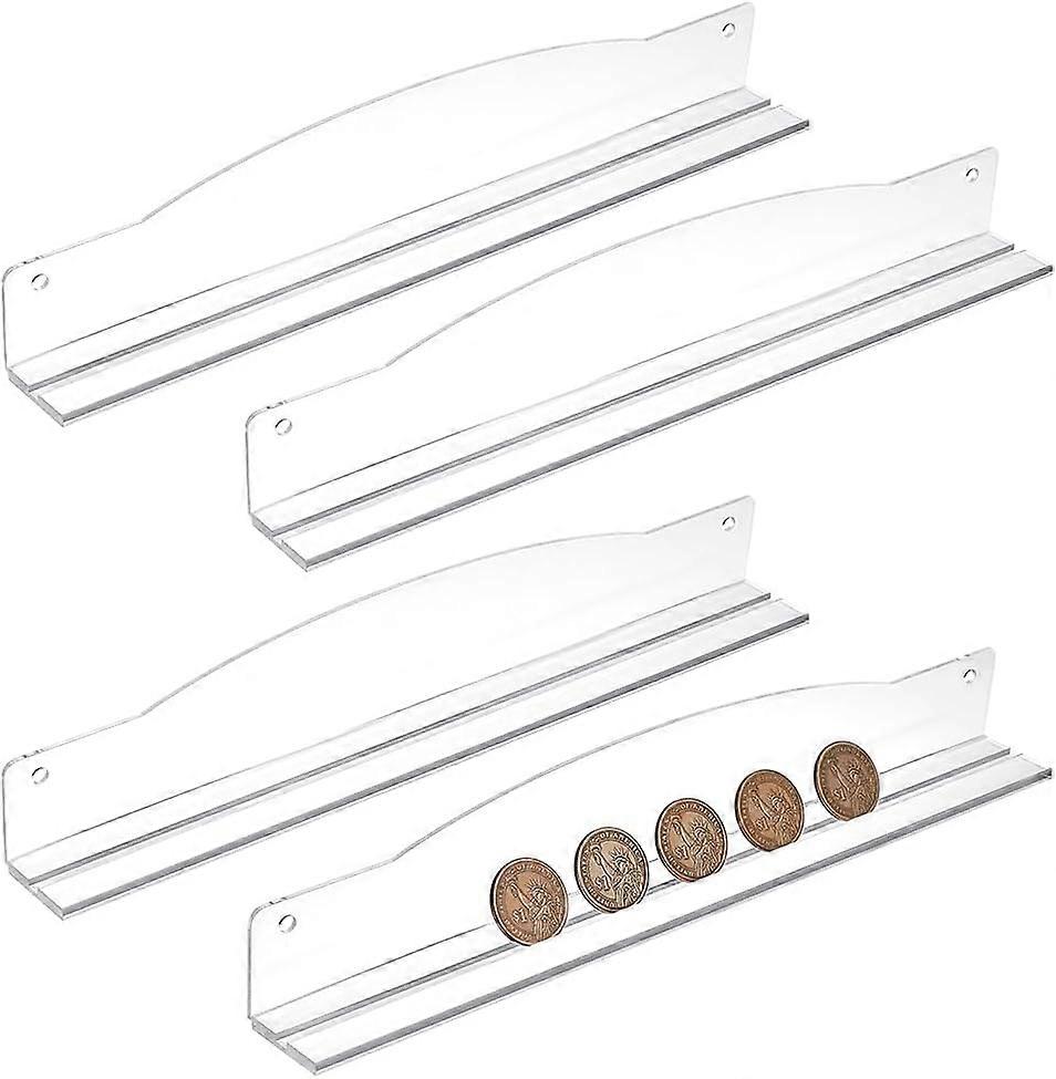 Acrylic Coin Display Cases Coin Storage Holder Rectangle Clear 300x52x33mm Hole: 5mm