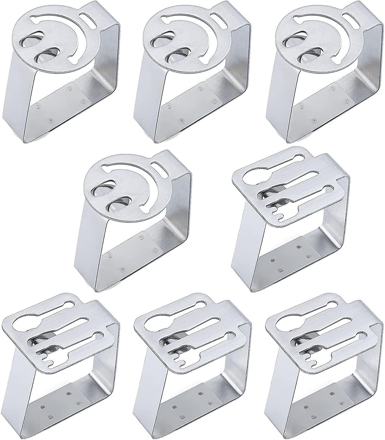 8-piece Stainless Steel Tablecloth Clip, Adjustable