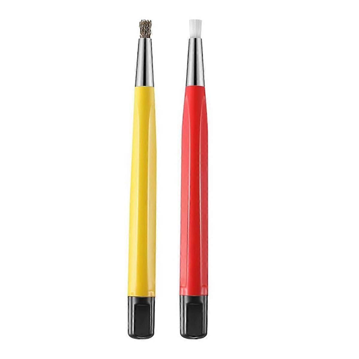 Παρακολουθήστε Rust Cleaning Pen Scratch Brush Pen Set Σετ 2 Ορείχαλκου και Fiberglass Retractable Pen Watch Repair and Jewelry