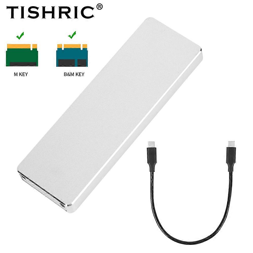 TISHRIC Case SSD M2 NVME NGFF M.2 External HD Case HDD Case SSD External Hard Drive Box Enclosure TYPE-C 10Gbps For M2 SSD UASP