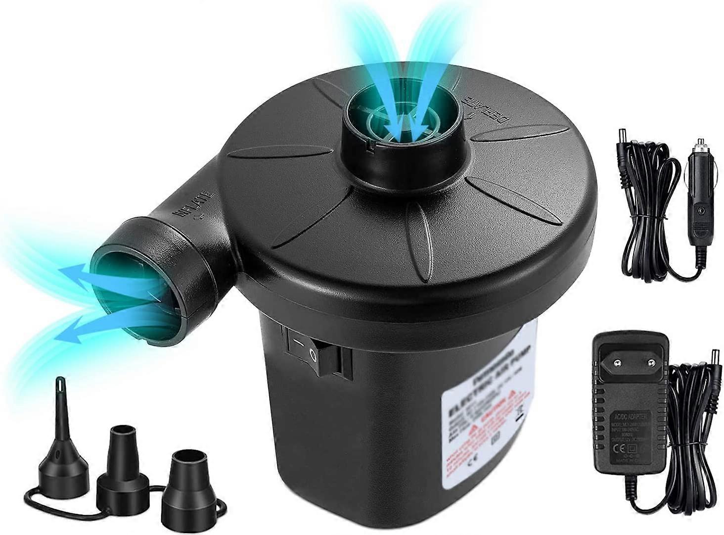 Electric Air Pump Inflator Deflator, Inflator with 3 Nozzles, Paddle Pump AC 220V/DC 12V Electric Paddle Pool, Paddle Pumps, Inflatable Pump
