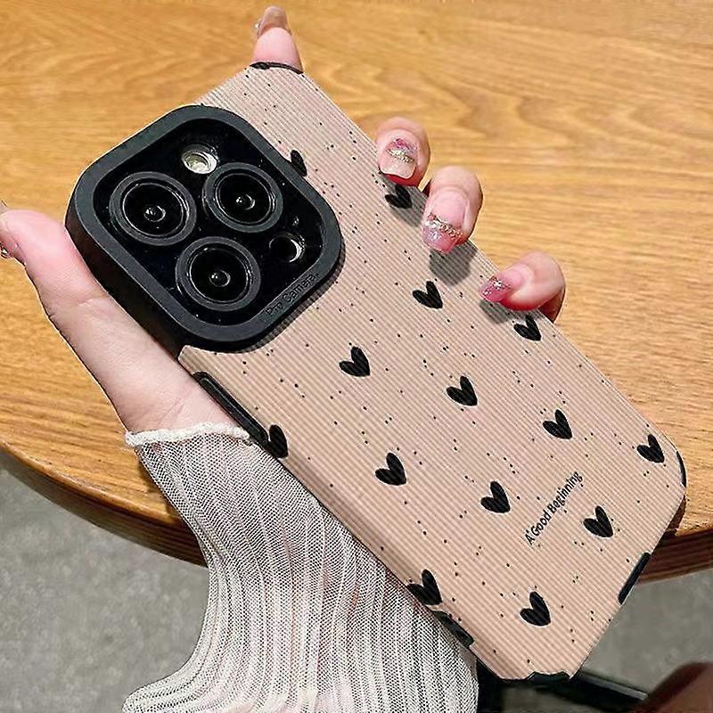 Cute Love Heart Couples Camera Protection Case For iPhone 11 12 13 14 Pro Max 15 Pro Max X XR XS Max 7 8Plus Soft TPU Back Cover