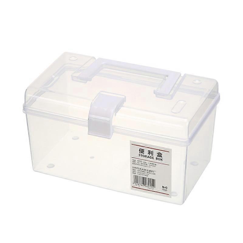 Portable Multi-use Clear Plastic Storage Container Box with Handle Latch Lock
