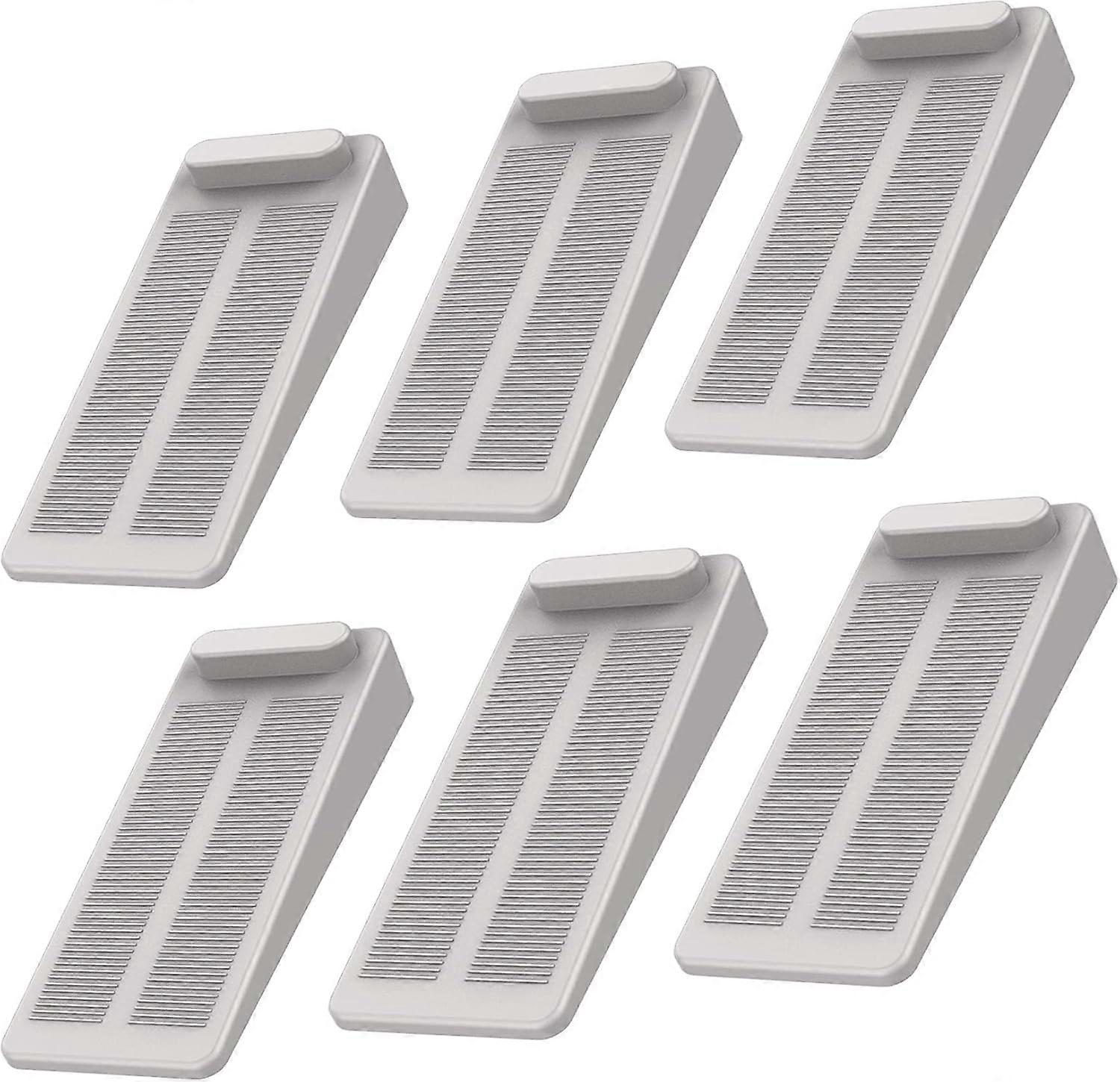 Heavy Duty Rubber Door Stops - Adjustable, Non-Slip (Light Gray)