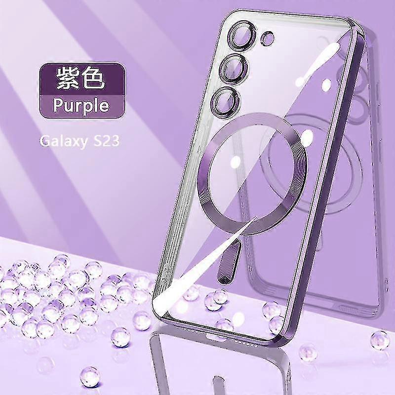 Clear Magnetic Magsafe Case Compatible Samsung Galaxy S23 Ultra/ S23+/ S23 With Lens Camera Protector