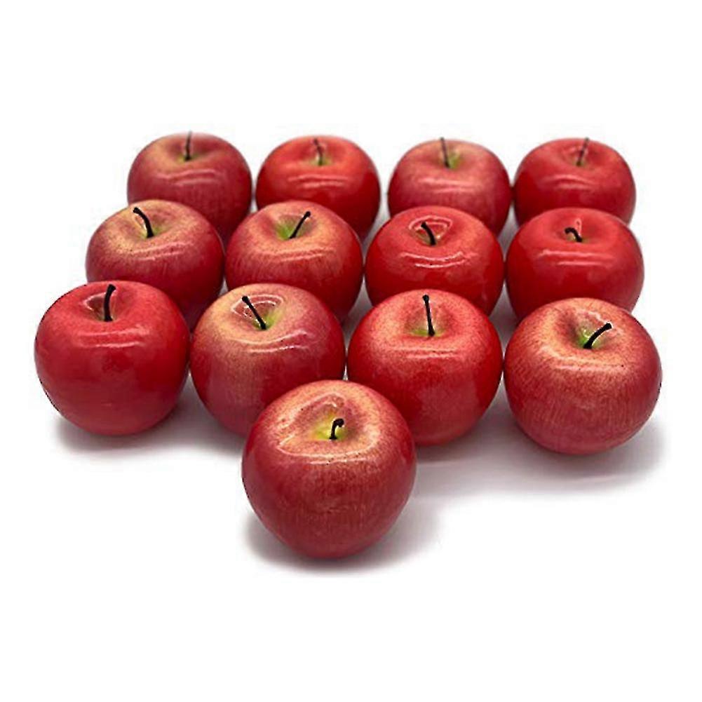 Realistic Apples 13 Pcs - Fruits,decorative Fruit For Decoration (red)