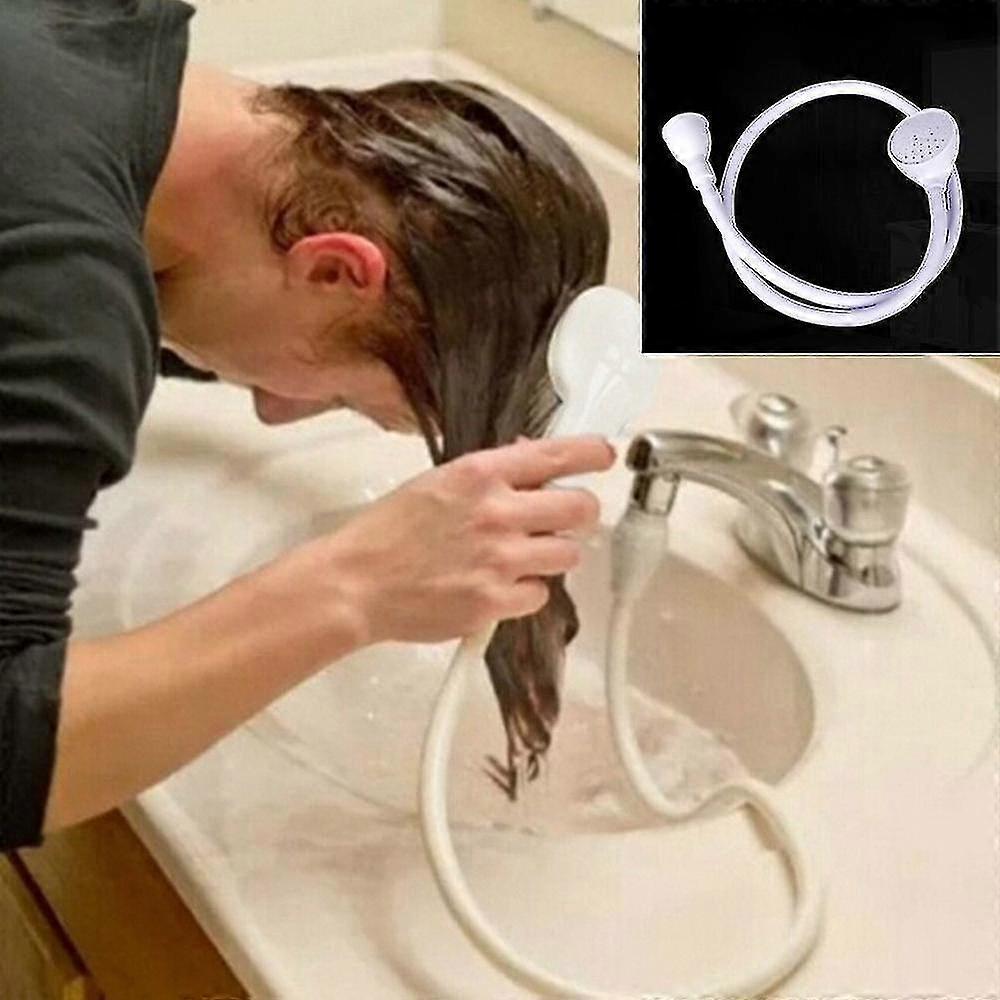 Enkelt bred tryk bad vask brusehoved spray slange push på mixer frisør kæledyr