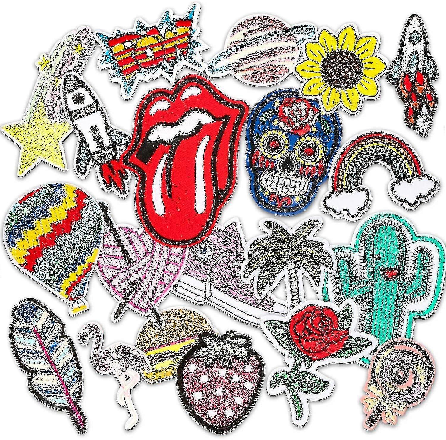 Iron-on Patches,20 Pcs Patches For Clothes Flowers Patches Appliqu Patches