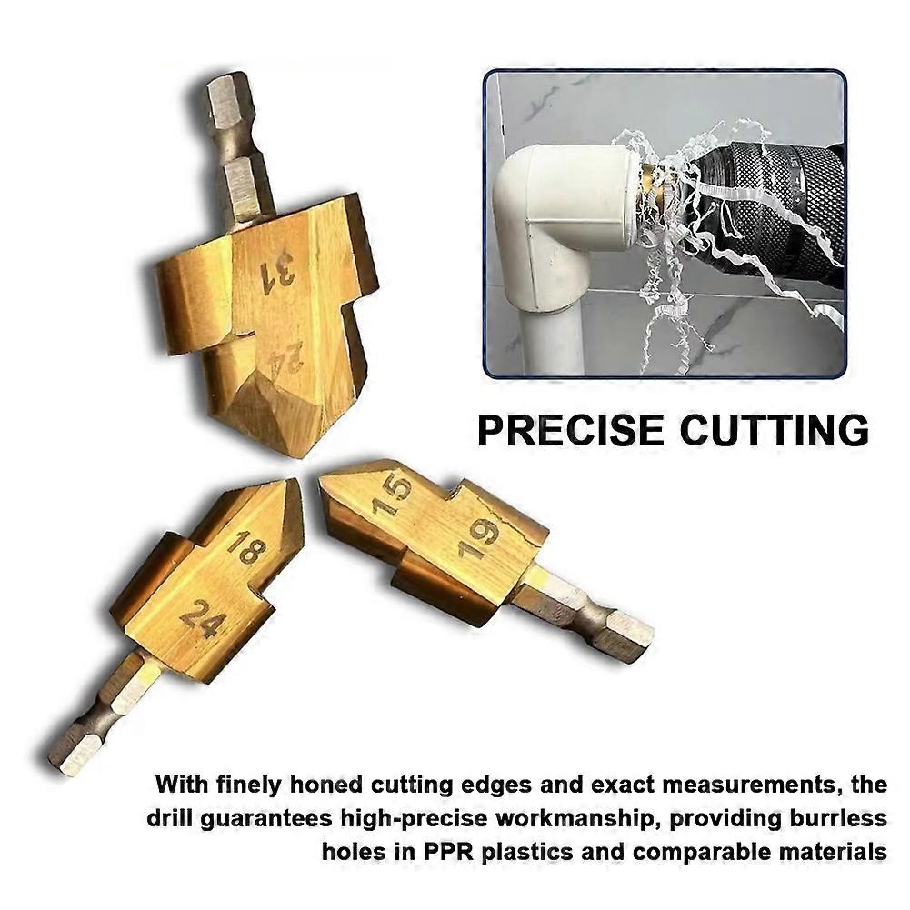 Spigot Reamer 6.35mm Hexagonal Shank PPR Plastics Pipes Spigot Expander Practical Drill Bit Plumber's Reaming Tool