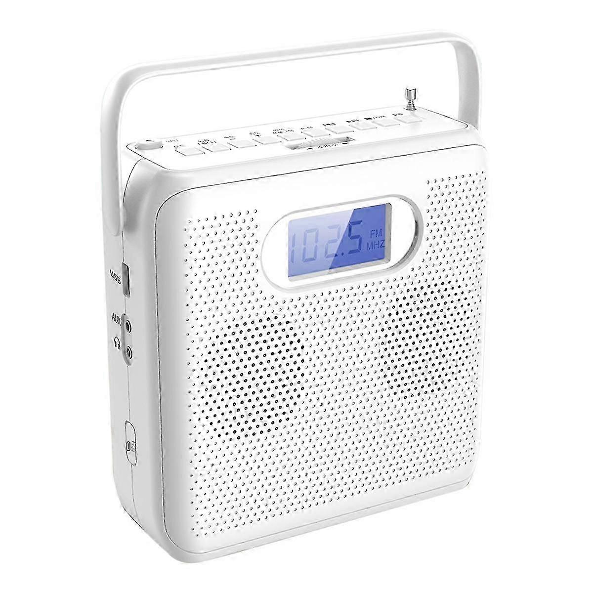 Tragbarer Bluetooth-CD-Player mit vertikalem Design, CD-Lautsprechern, UKW-Radio, Unterstützung von USB, AUX und LCD-Display