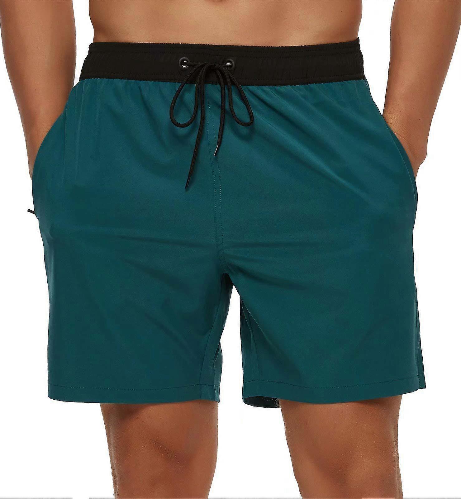 Men's Swim Trunks, Quick Dry Beach Board Shorts, Bathing Suits With Inner Mesh Lining And Pockets