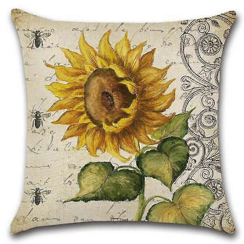 square cushion cover flower pillow case throw pattern home