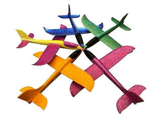 48CM EPP Foam Luminous Gliding Helicopter Hand Throwing Model Airplane Assembly Foam Hand Tossing Small Plane Toy New Year Gift