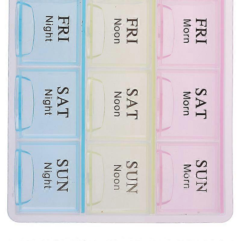 21-Grid Weekly Storage Pill Box Tablet Sorter Container Case drugs Organizer