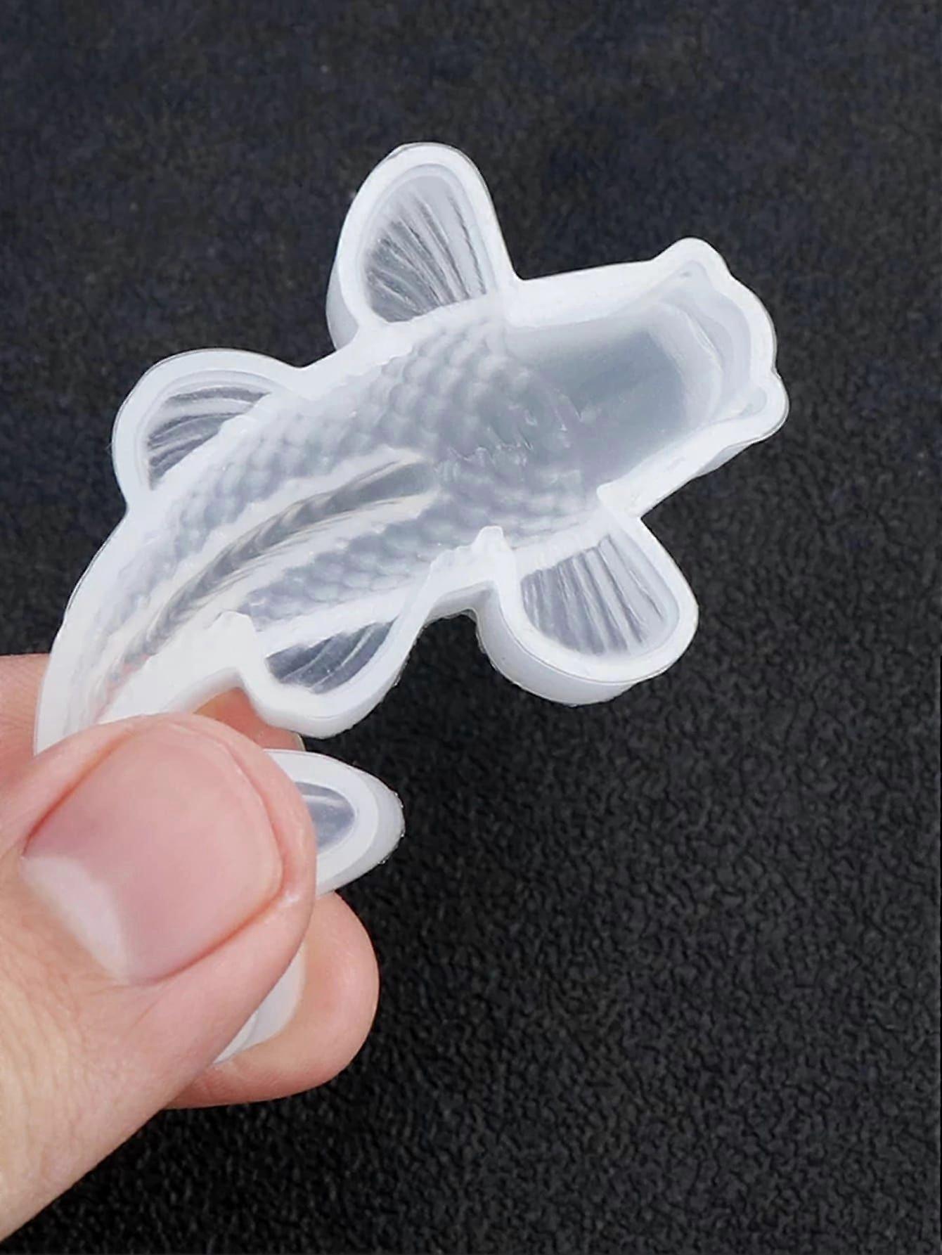 1pc Reusable Silicone Mold,Simple Clear Fish Shaped Washable DIY Silicone Mold For DIY Lovers
