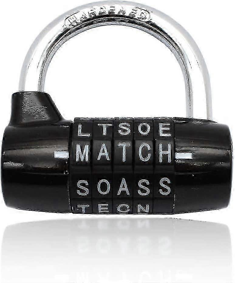 Waterproof Combination Padlock - Rustproof Lock with 5 Letter Code