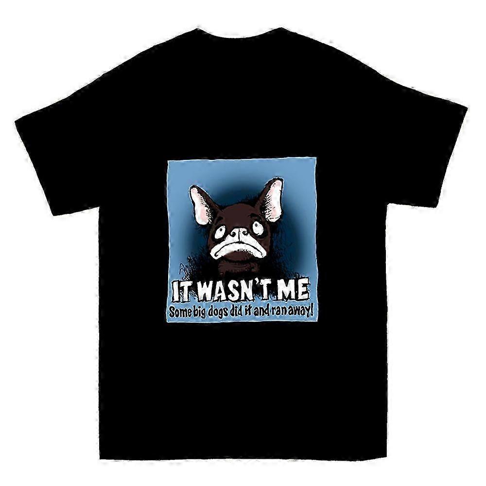 Buldog Francuski Kreskówka Niektóre Duże Psy Zrobiły To I Uciekły T-shirt W Stylu Retro