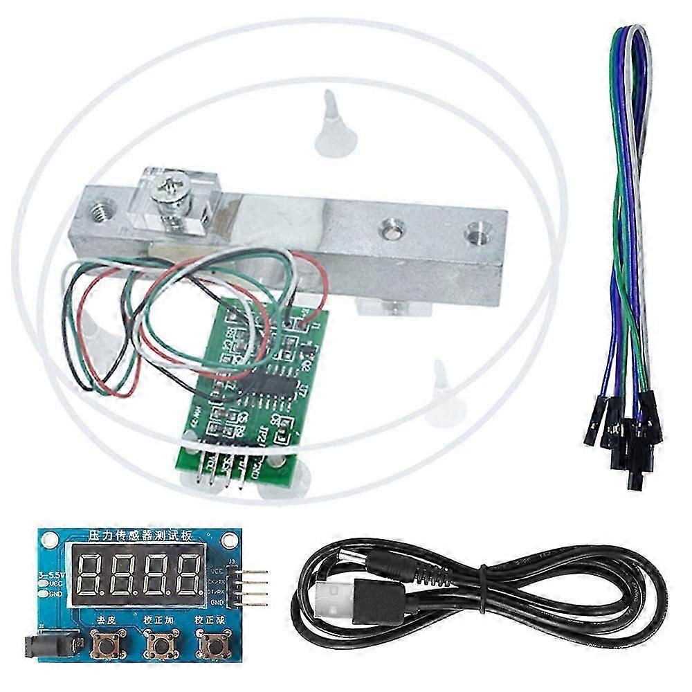 Kit modulo sensore di peso Hx711 Modulo A/d Bilancia digitale del sensore di peso della cella di carico 5kg per , modulo di visualizzazione della bilancia
