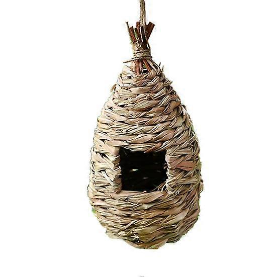 Hanging Nest Natural Dissipate Heat Straw Delicate Woven Bird House for Pet