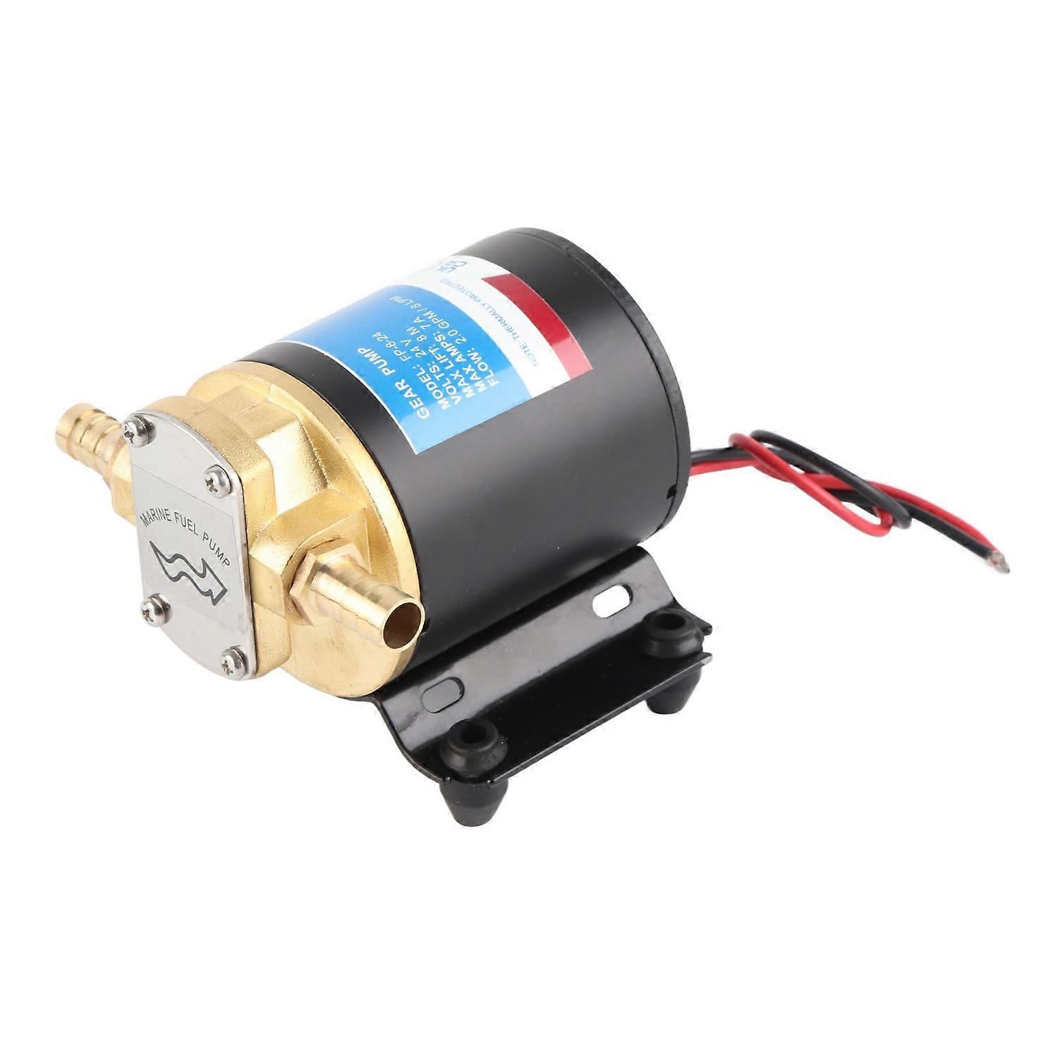 24V Vane Pump Electric Self Priming Liquid Pump Impeller Gear Pump 2GPM 3 Meter Discharge Lift