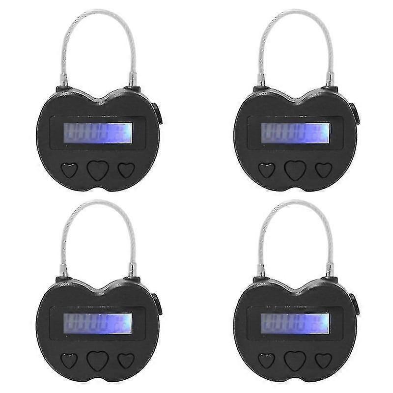 4x Smart Time Lock Lcd Display Time Lock Multifunction Travel
