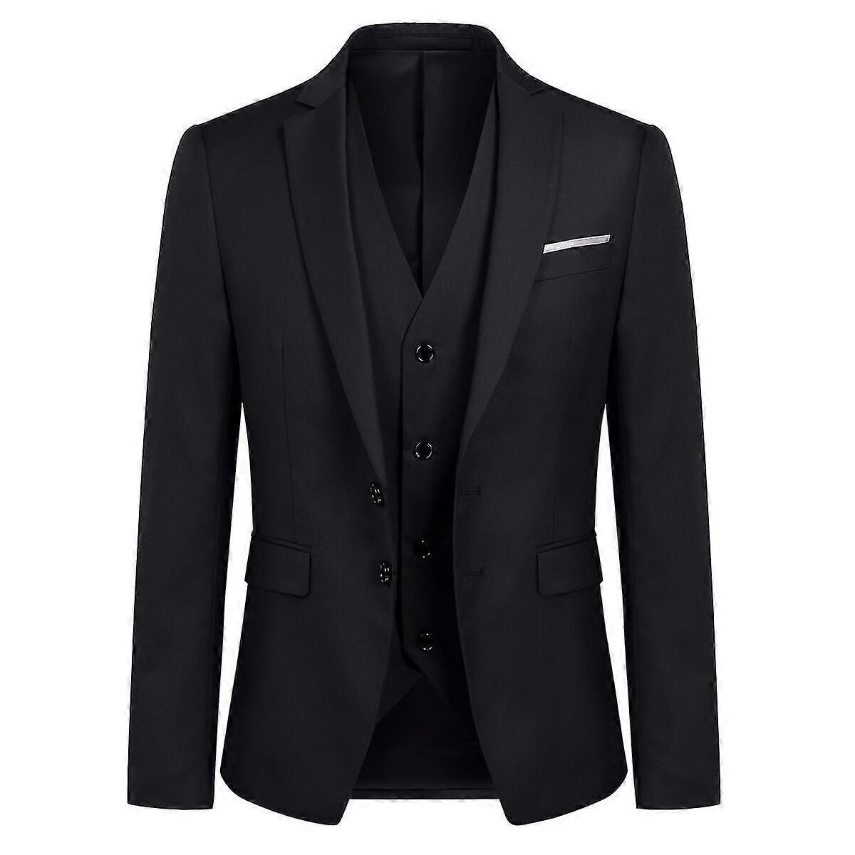 Men's Business Blazer Solid Slim Fit Jacket