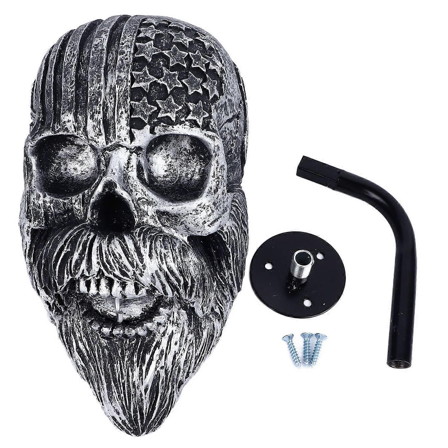 Skeleton Helmets Holder Fadeless Rustproof Resin Skull Helmet Hanger Wall Mounted Helmet Hanger for