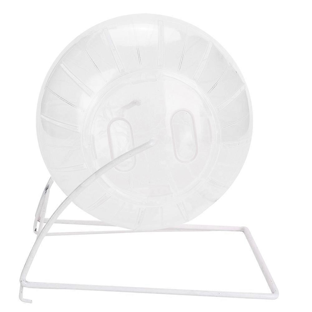 Durable Plastic Pet Play Hamster Exercise Running Ball Activity Toy with Iron Bracket(White)