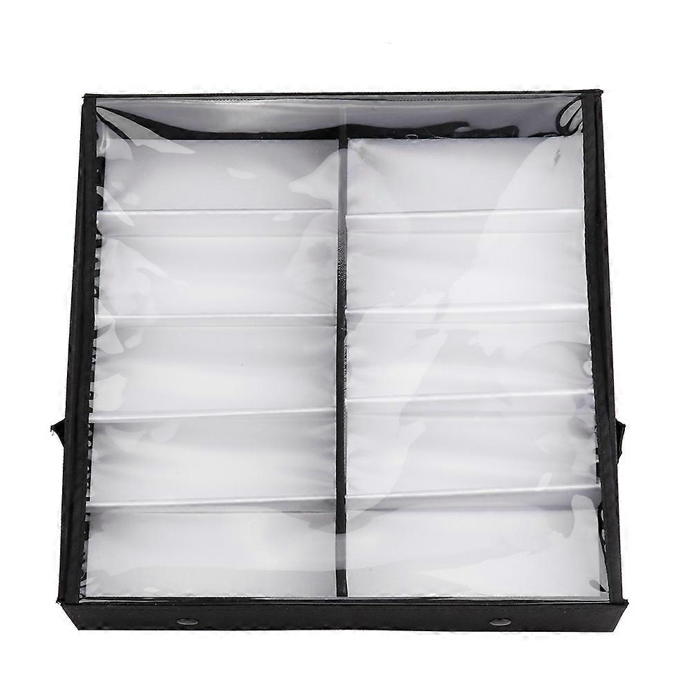 10 Mesh Slots Canvas Glasses Storage Case Sunglasses Organizer Display Box