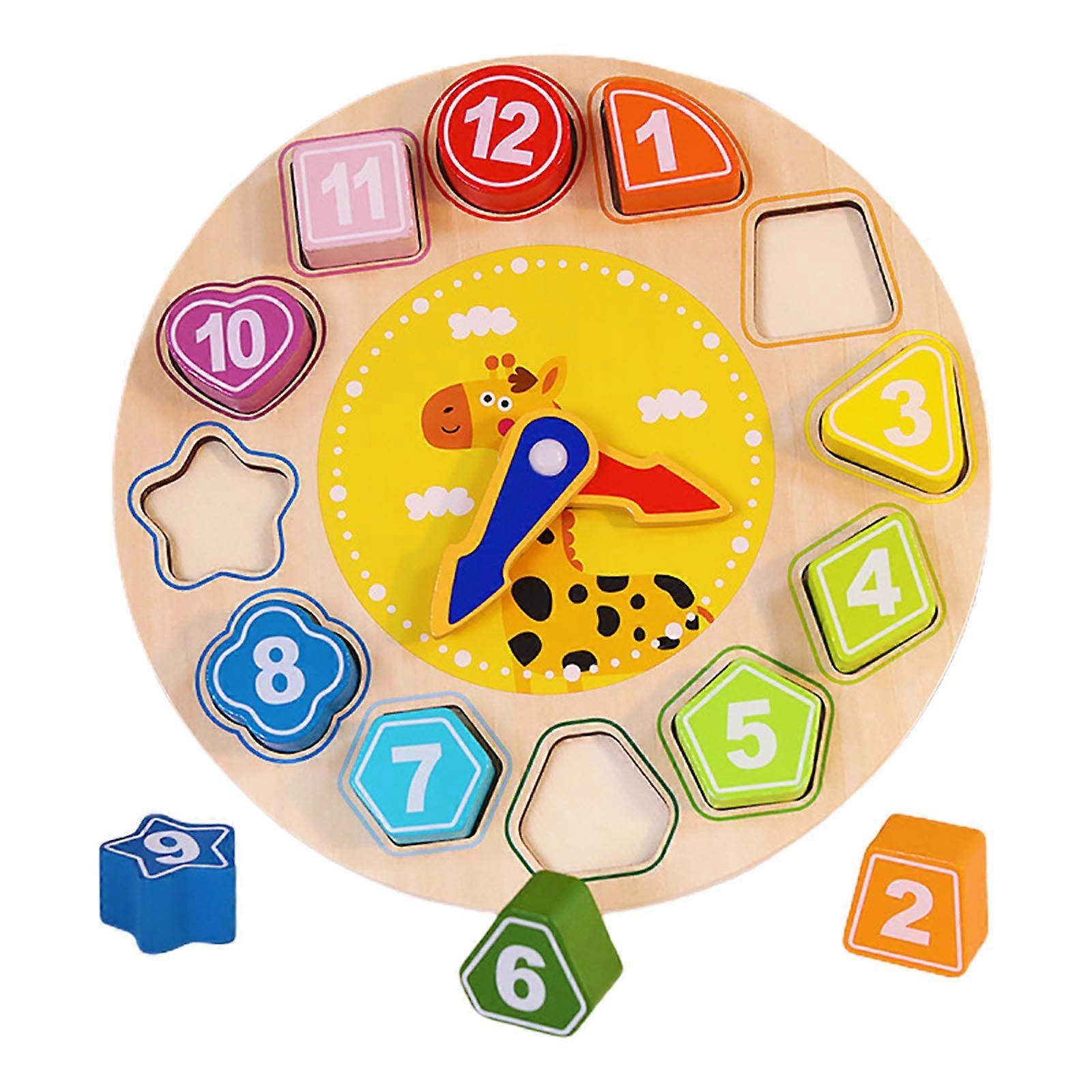 Colorful Learning Clock Learn to Tell Time with Analog and Digital for Kids Learning Time Toy Set Educational Toy