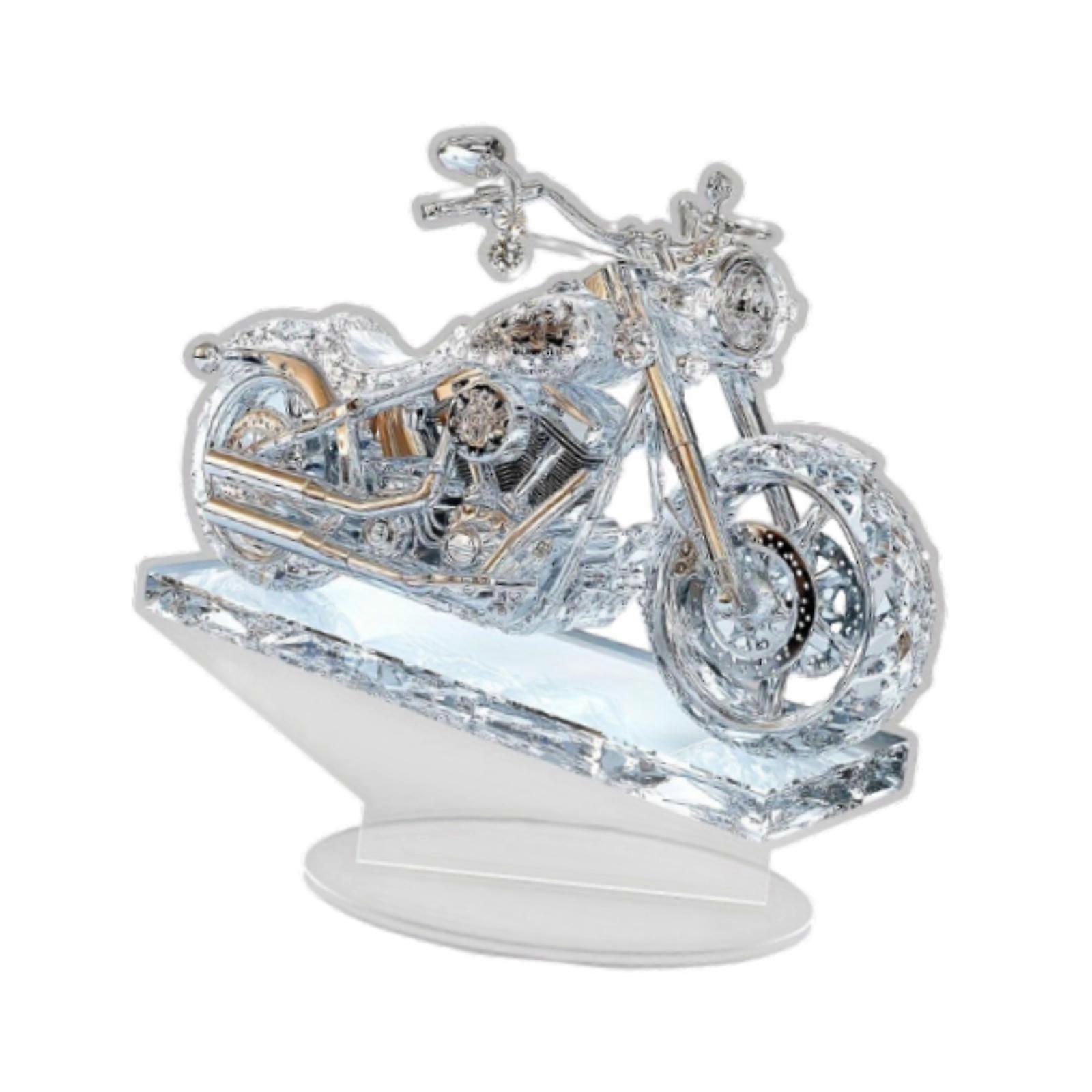 Desktop Motorcycle Decor 2D Flat Craft Decor Decoration for Table Desk Shelf