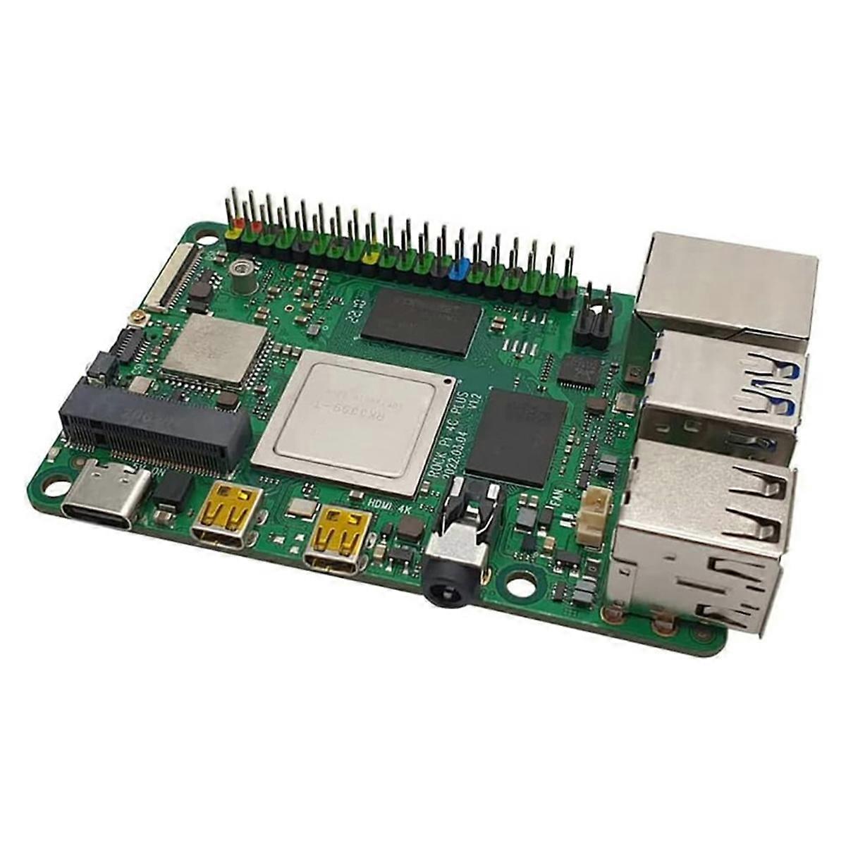 Rock Pi 4C RK3399 Computador de placa única LPDDR4 4GB Suporte para Android 10.0 e Linux
