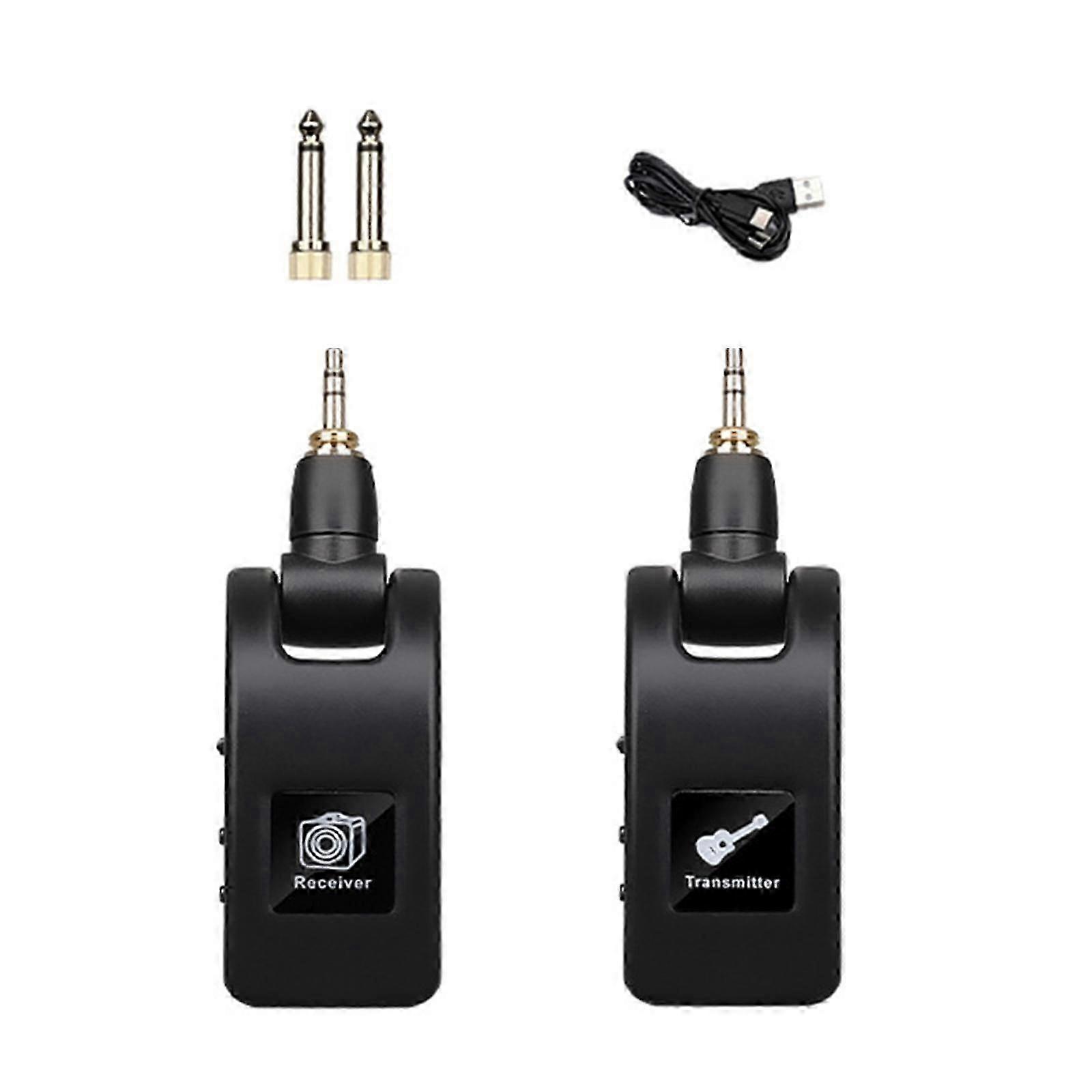 Audio Transmitter and Receiver Music Equipment for Cordless Guitar Amplifier 2 pieces