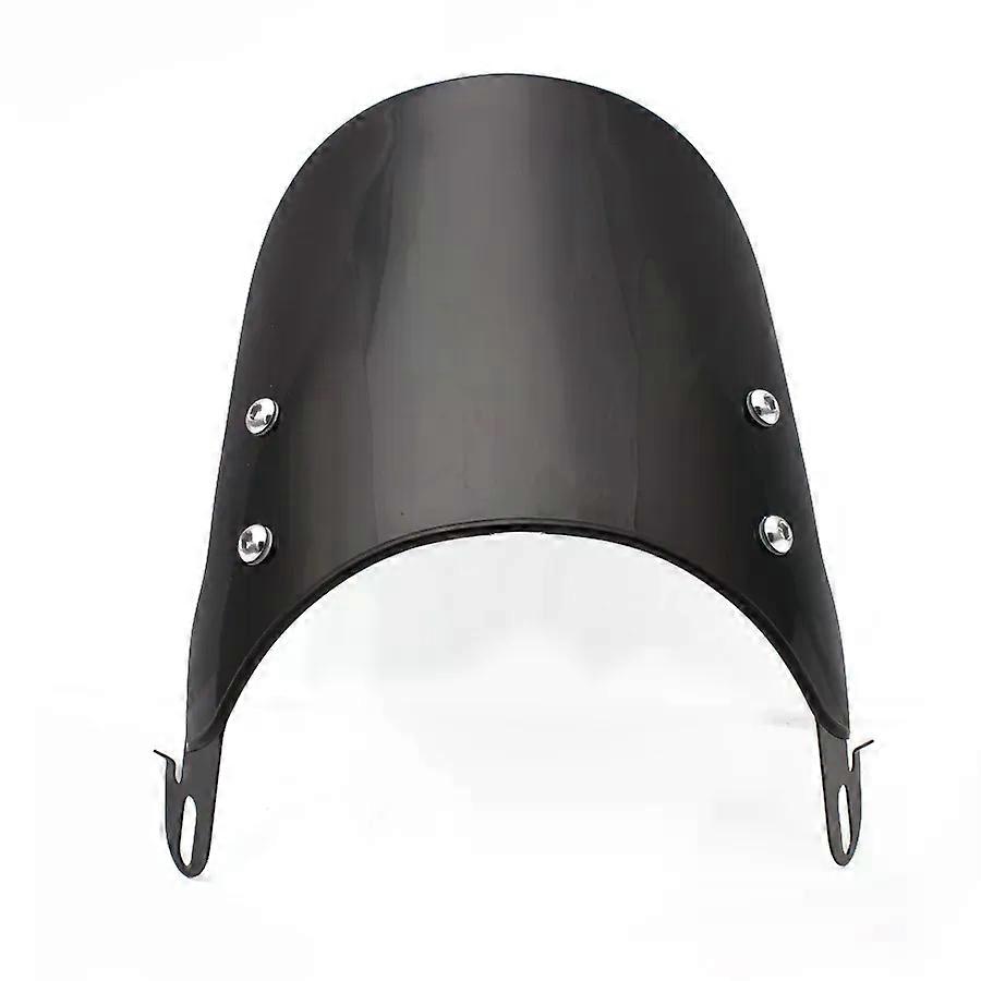 Black/Clear Motorcycles Custom Compact Sport Wind Deflector Retro Windshield 4-7'' Headlamp Universal Fit compatible for  MAXP