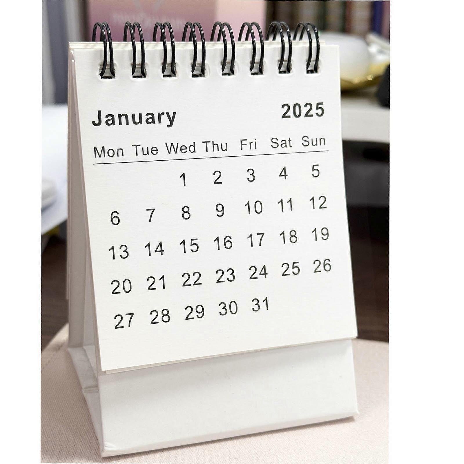 2025-2026 Desk Calendar Desktop Mini Desk Calendar Portable Calendar