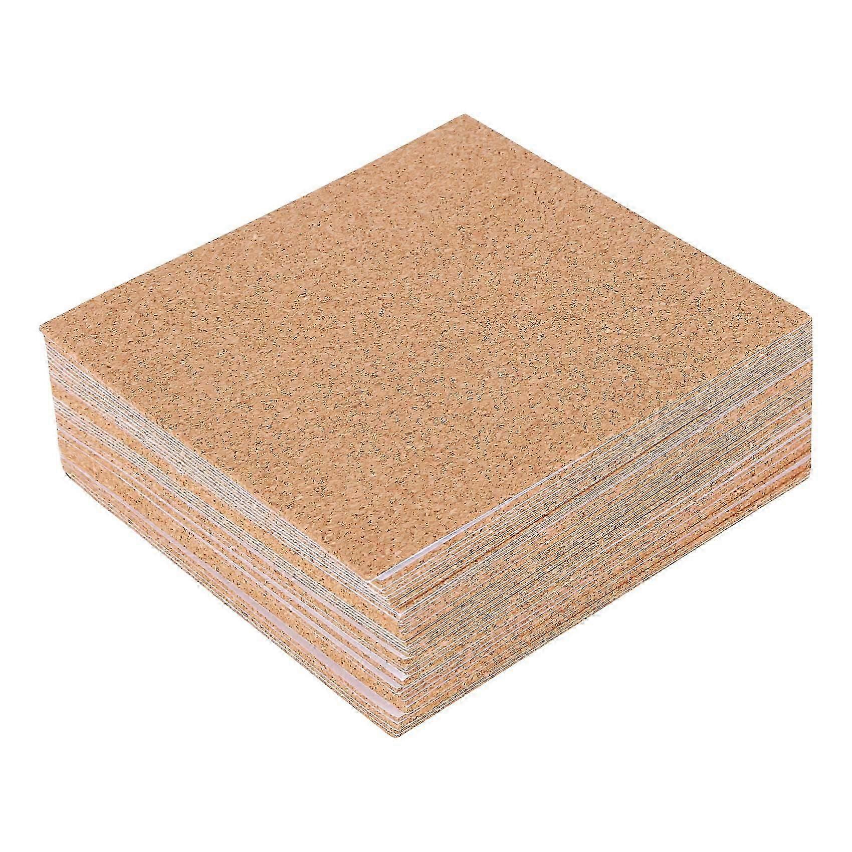 Self-adhesive Cork Coasters,cork Mats Cork Backing Sheets For Coasters And Diy Crafts Supplies (40, Square)