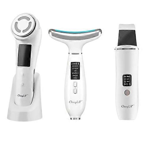 Nneoba Ultrasonic Skin Scrubber, Ems Massager, Led Light Therapy Beauty - Illuminate, Lift, And Rejuvenate Your Skin Awo28231
