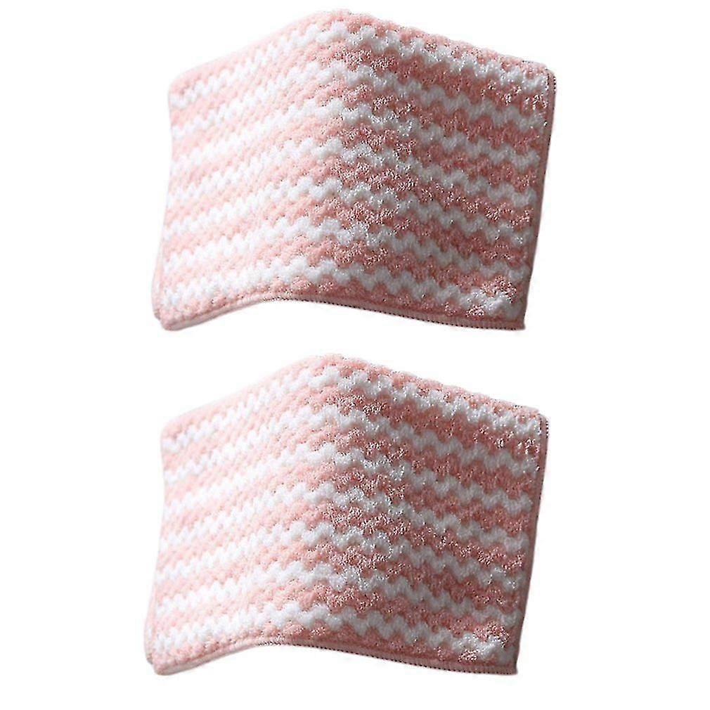 2 قطع المطبخ المضادة للشحوم سماكة مسح الخرق المنزلية الماصة ستوكات لينة تنظيف القماش الجدول مفارش الصحون