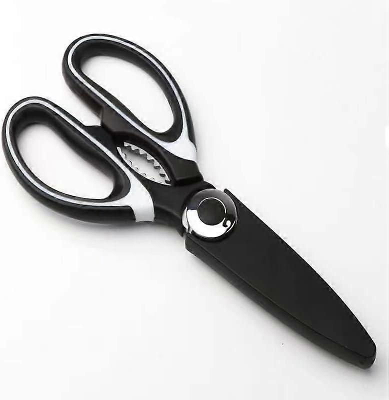 Rust Resistant Ultra Sharp Kitchen Scissors for Meat Chicken Fish Vegetables Herbs with Ergonomic Handle and Multi-Function Design