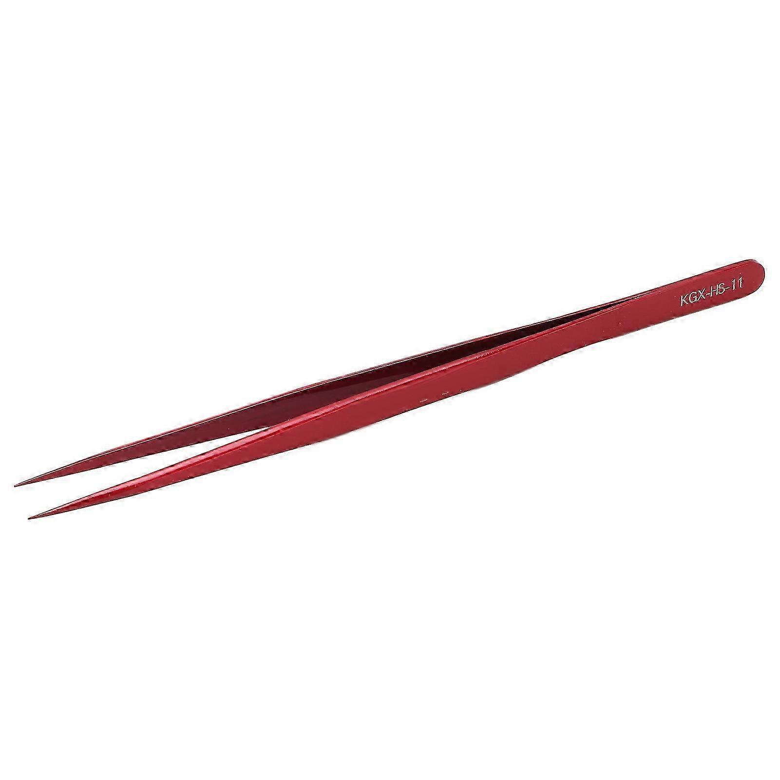 Tweezer ακρίβειας φορητό σταθερό τσιμπιδάκι σημείων αντίστασης διάβρωσης λεπτό για το κινητό τηλέφωνο PC κόκκινο