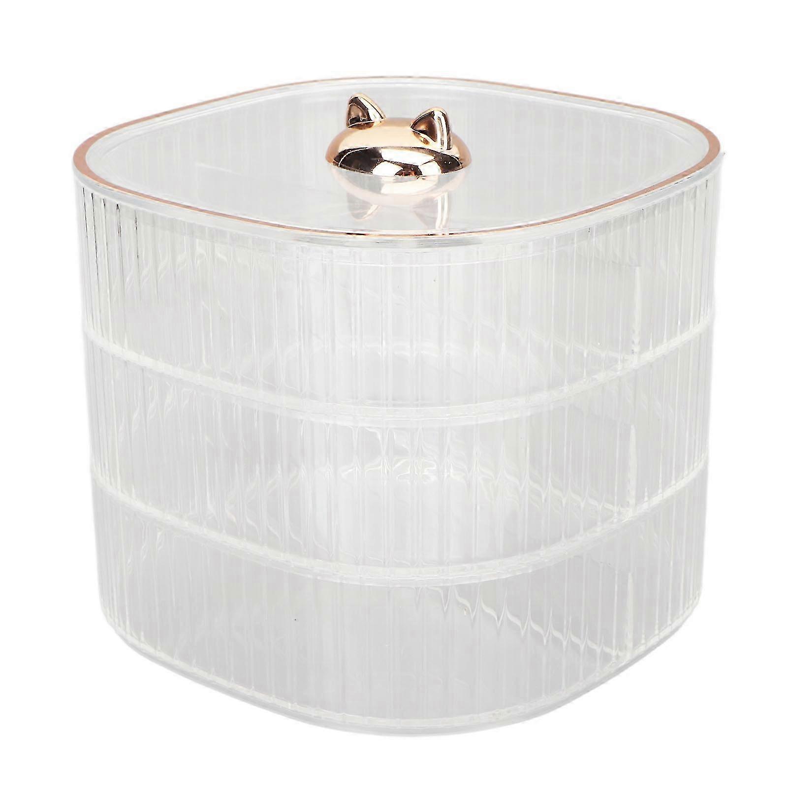 Jewelry Storage Box 3 Layers Stackable Elegant Transparent Space Saving Jewelry Holder for Cosmetics Keys Snacks