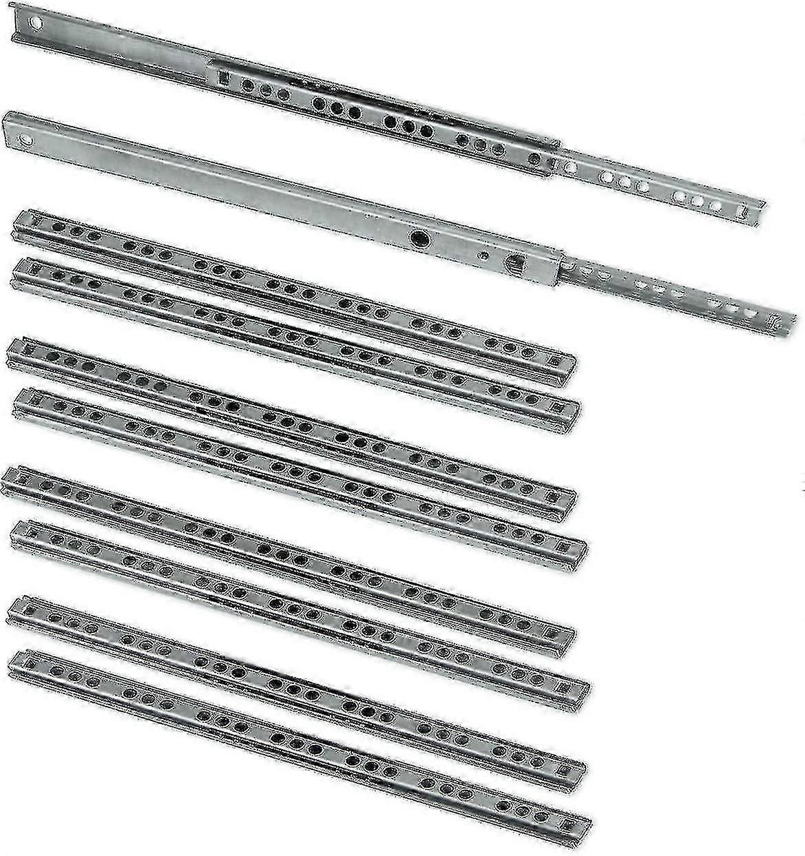Pack Of 5 Pairs Slides/ball Slides Extract Part 17mm X 278mm For Drawer G
