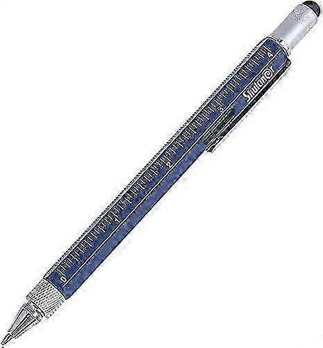 Tool Ballpoint Pen with Ruler, Spirit Level, Stylus, Flat-Head and Phillips Screwdriver, Multifuncti