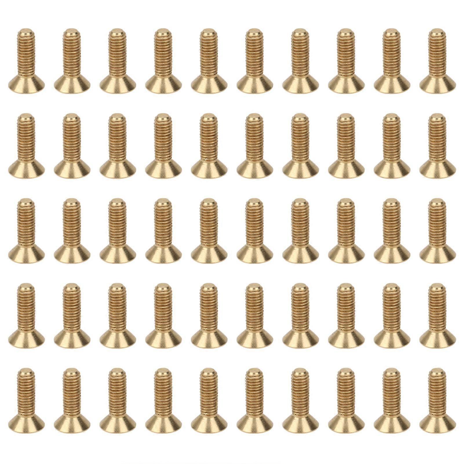 50Pcs Flat Hex Socket Screw M3 Pure Copper Countersunk Head Industrial Hardware ToolM3 x 10