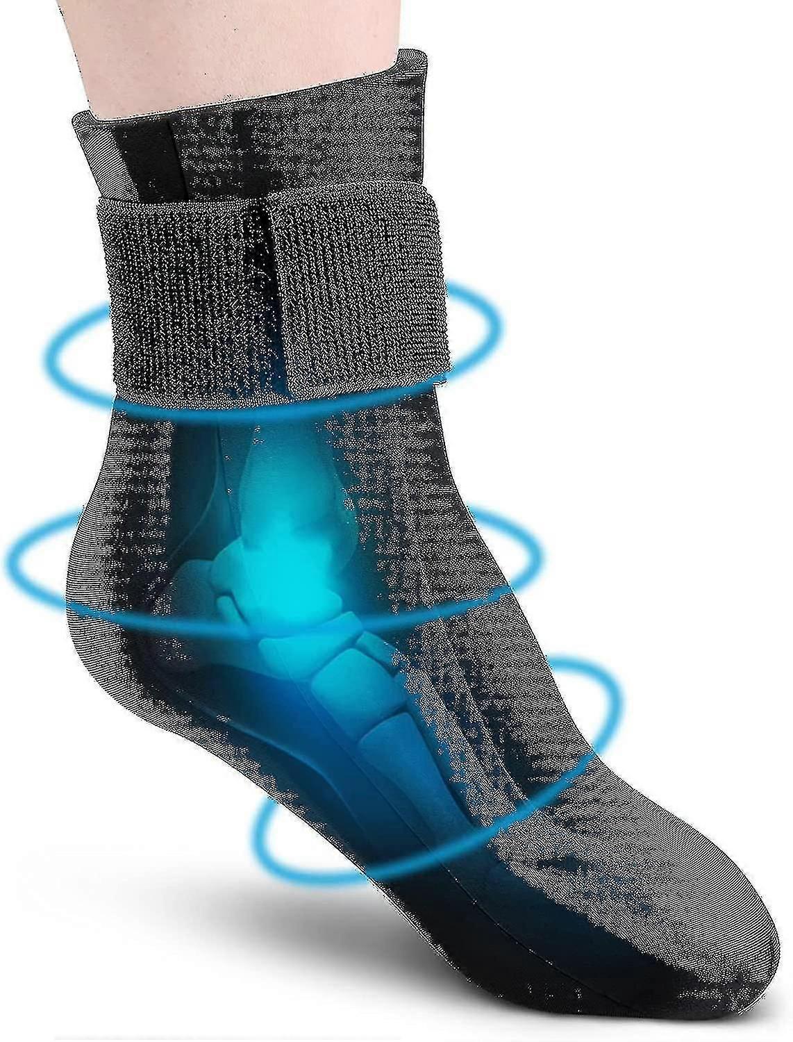 Reusable Gel Cold Therapy Sock For Hot & Cold Therapy, Ankle Foot Ice Pack Wrap For Injuries, Instant Pain Relief For Achilles Tendonitis, Plantar