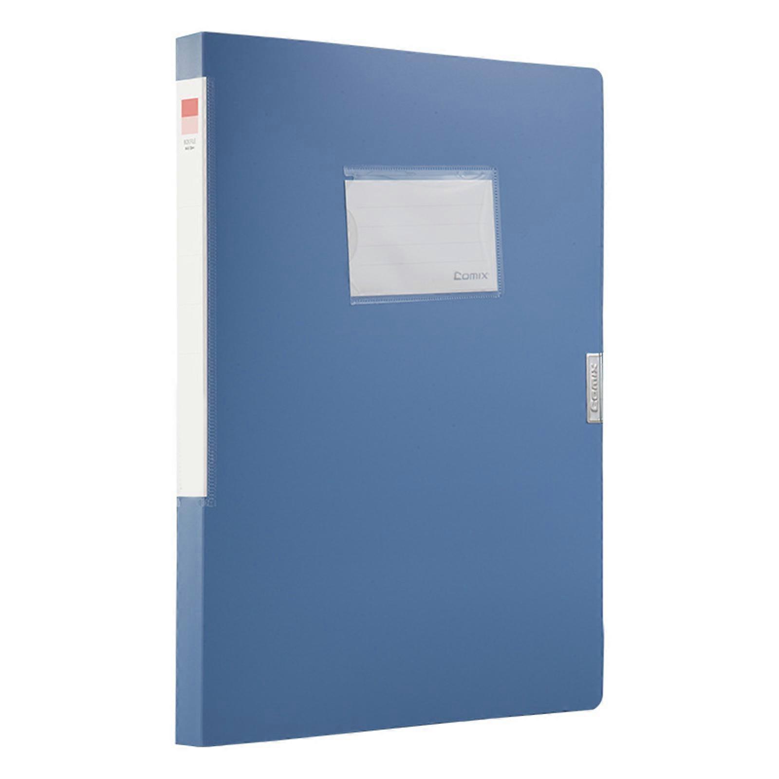 Plastic File Folder File Box Large Capacity Storage Folder Document Organizers Document Filing Box for Music Sheets  blue 22mm
