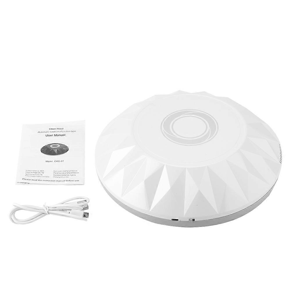 USB Rechargeable Smart Sweeping Robot Mini Cleaning Machine Vacuum Dust Cleaner White